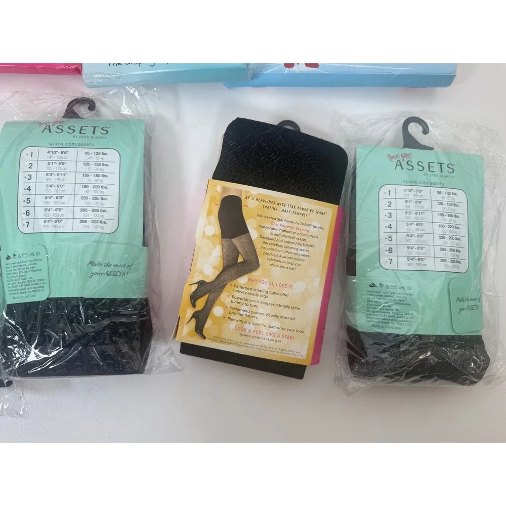 ASSETS Sara Blakely Shapewear Spanx Tights Lot 9 Pieces Womens Mixed Sizes New